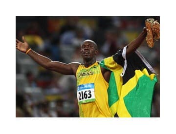 Usain Bolt šprintuje v rytme reggae Usain Bolt šprintuje v rytme reggae