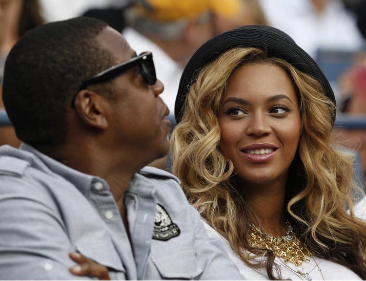 Beyoncé a Jay-Z na US Open, september 2011