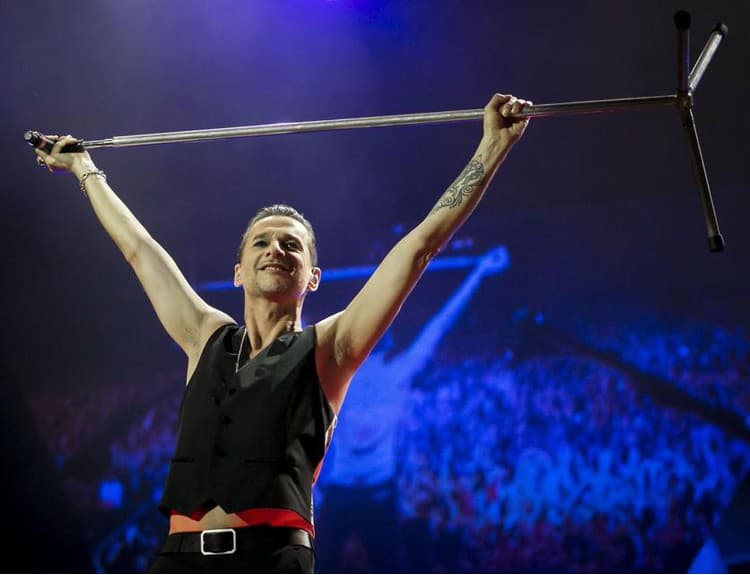 Dave Gahan z Depeche Mode na koncerte v Budapešti