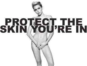 Miley Cyrus bojuje proti rakovine kože nahotou