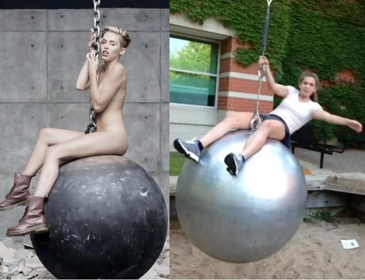 Zo školy odstránili visiacu guľu, študenti na nej napodobňovali Miley Cyrus