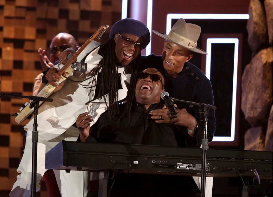 Nile Rodgers, Stevie Wonder a Pharrell