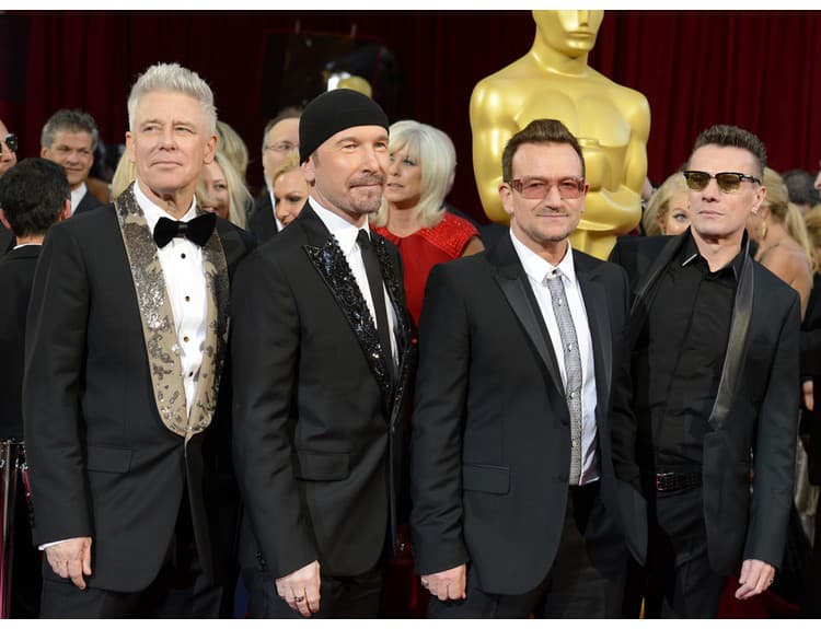 U2 v zákulisí udeľovania Oscarov 2014