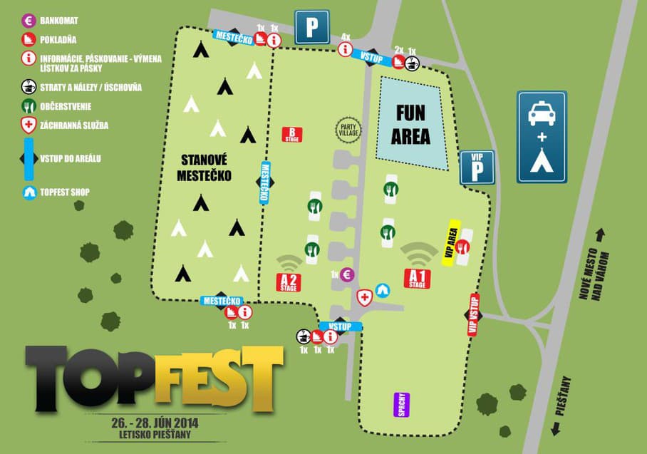 Topfest 2014 - mapa