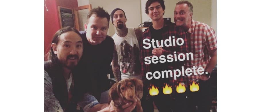 Steve Aoki v štúdiu s Blink-182