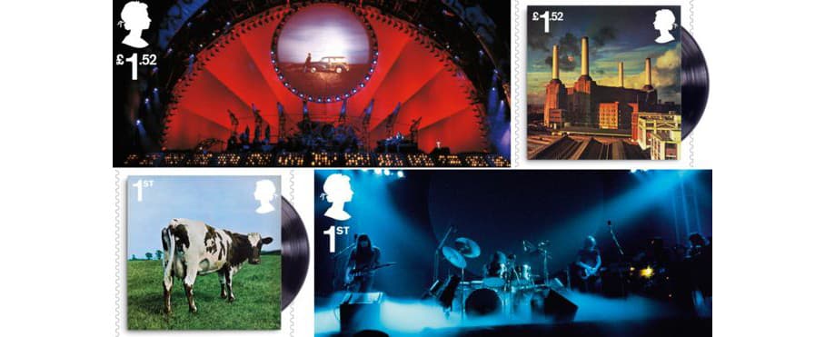 nové známky na počesť kapely Pink Floyd