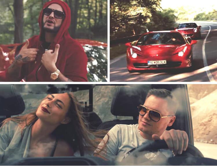 Luxusné video Igora Kmeťa a Rytmusa: Pozrite si ich naháňačku na Ferrari