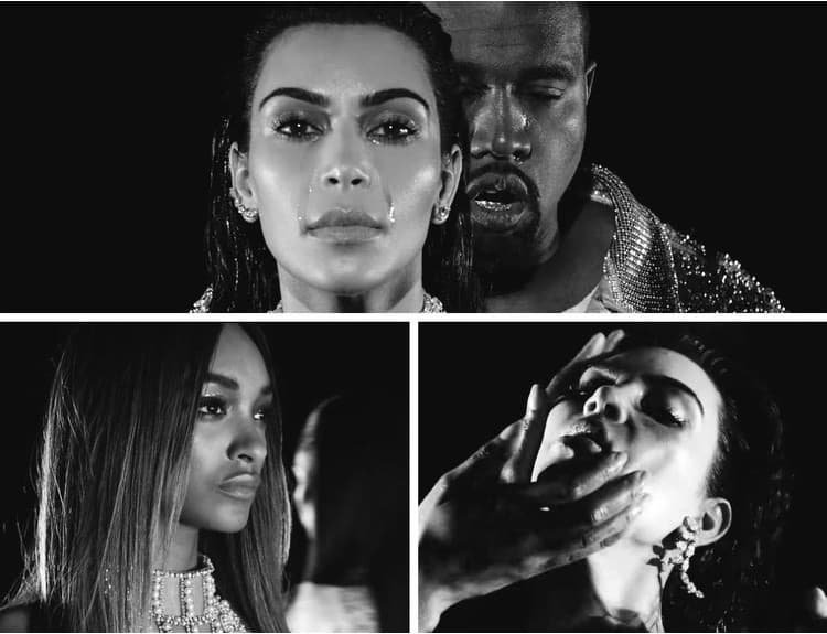 Kanye West má ďalší celebritný klip: V hlavných úlohách Kim, Sia, slzy a modelky