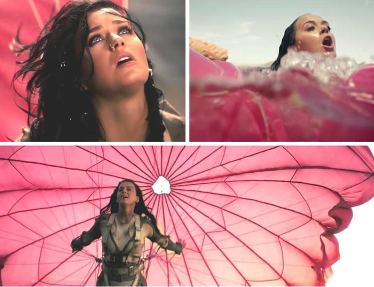 Katy Perry predstavila klip k hymne bojovníkov. Zvíťazí nad ružovým padákom?