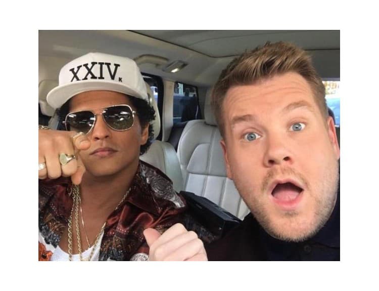 Bruno Mars sa objaví v Carpool Karaoke Jamesa Cordena