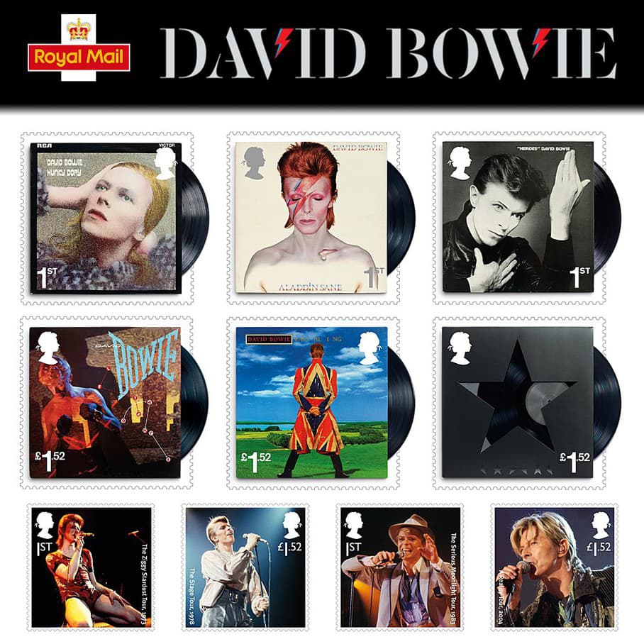 Royal Mail venovala sériu známok Bowiemu