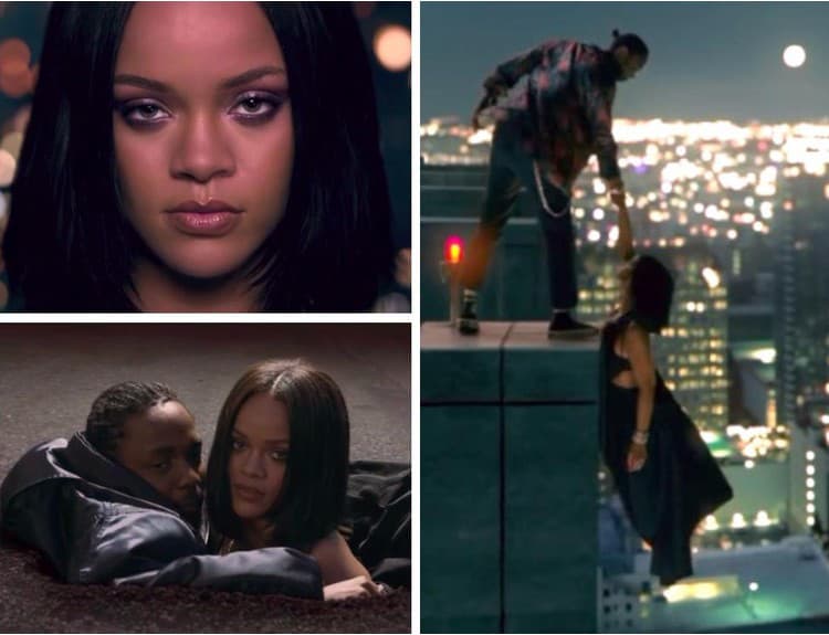 VIDEO: Rihanna visí z mrakodrapu v óde na vernosť od Kendricka Lamara