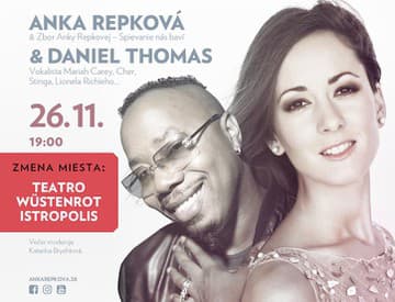 Anka Repková chystá veľký gospelový koncert, hviezdou bude Daniel Thomas Anka Repková chystá veľký gospelový koncert, hviezdou bude Daniel Thomas