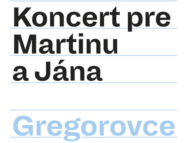 Koncert pre Martinu a Jána v Gregorovciach: Pozrite si časový rozpis vystúpení