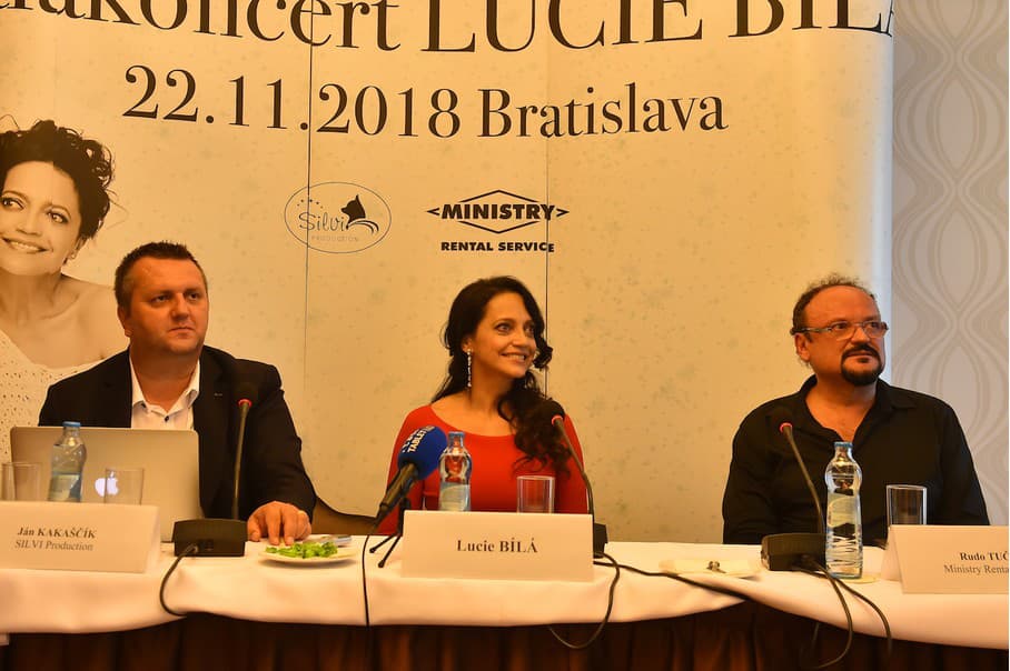 tlačová konferencia Lucie Bílej v Bratislave, 5.9.