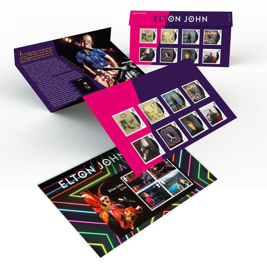 Elton John - séria známok Kráľovskej pošty