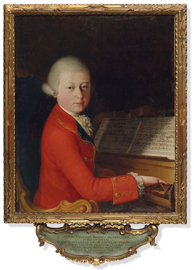 Wolfgang Amadeus Mozart - portrét z roku 1770