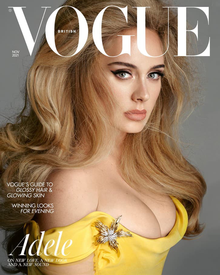 Adele na titulke magazínu Vogue, 2021
