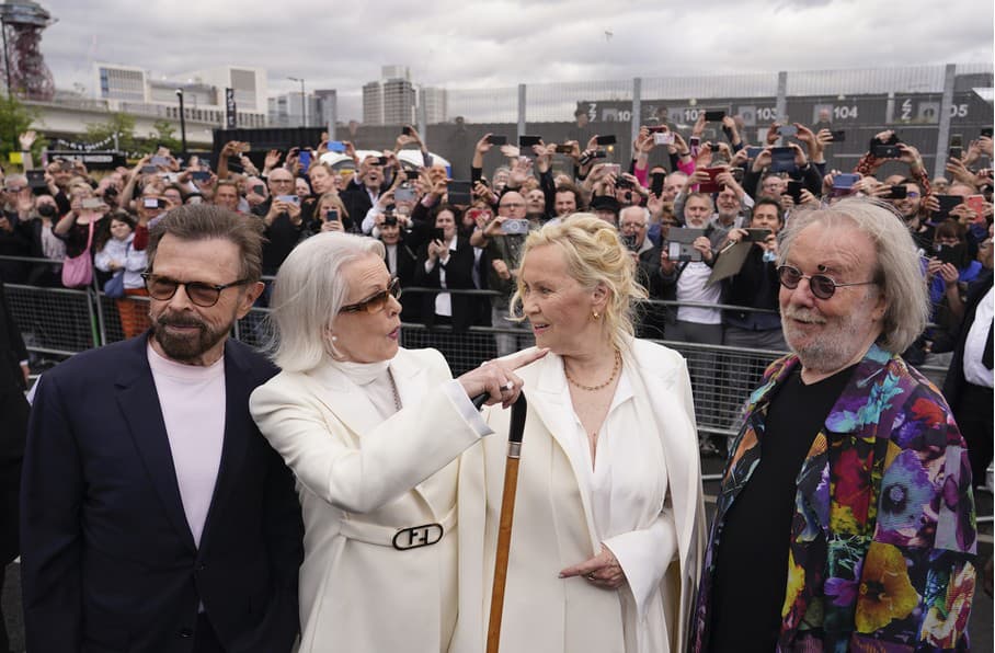 ABBA na premiére šou ABBA Voyage, 26.5.2022