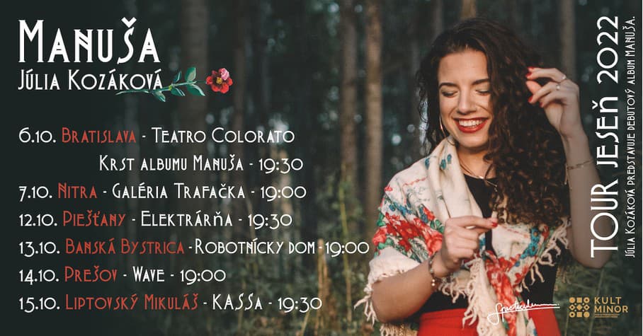 turné Júlie Kozákovej s albumom Manuša