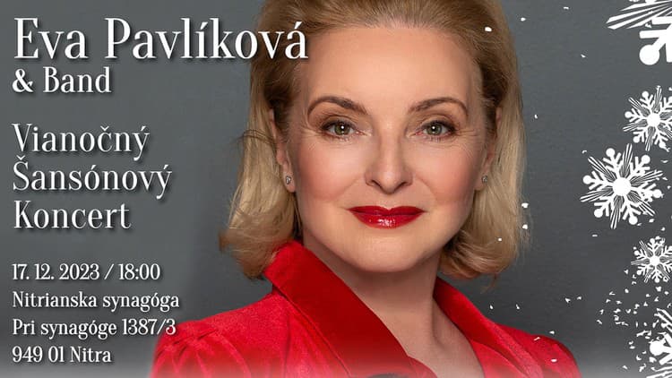 Eva Pavlíková vystúpi v nitrianskej Synagóge