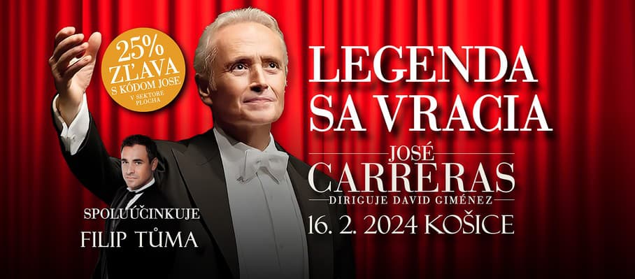 José Carreras vystúpi 16.2.2024 v Košiciach