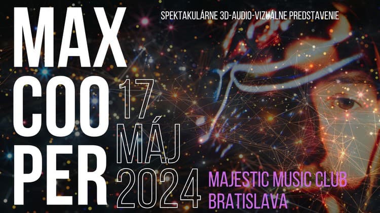 Max Cooper vystúpi 17. mája v Bratislave