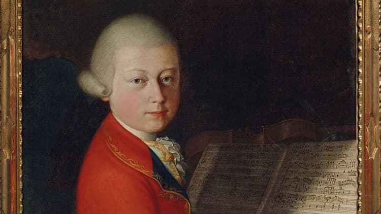 Wolfgang Amadeus Mozart - portrét z roku 1770