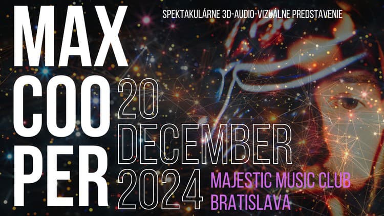 Max Cooper vystúpi 20. decembra v Bratislave