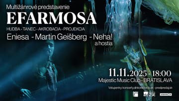 Eniesa, Martin Geišberg, Neha! a hostia chystajú multižánrové predstavenie plné hudby, tanca, akrobacie a projekcie v MMC